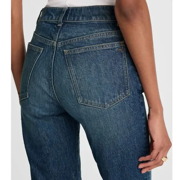 Madewell Longline Straight Jeans Greendale Wash High Rise Size 28 NWT NW251 - Picture 2 of 11